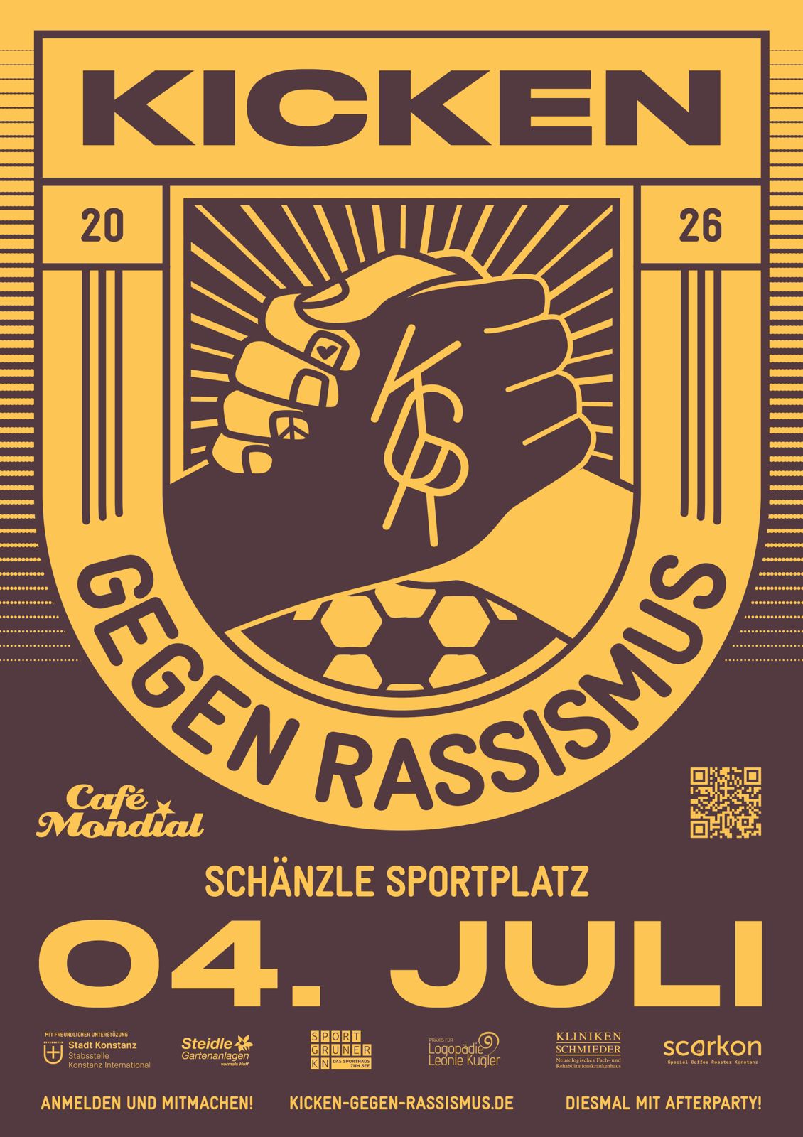Plakat Kicken gegen Rassismus 2026